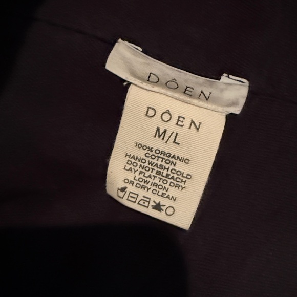 DOEN Canvas Wide Black Bucket Hat Size M/L - Picture 4 of 5